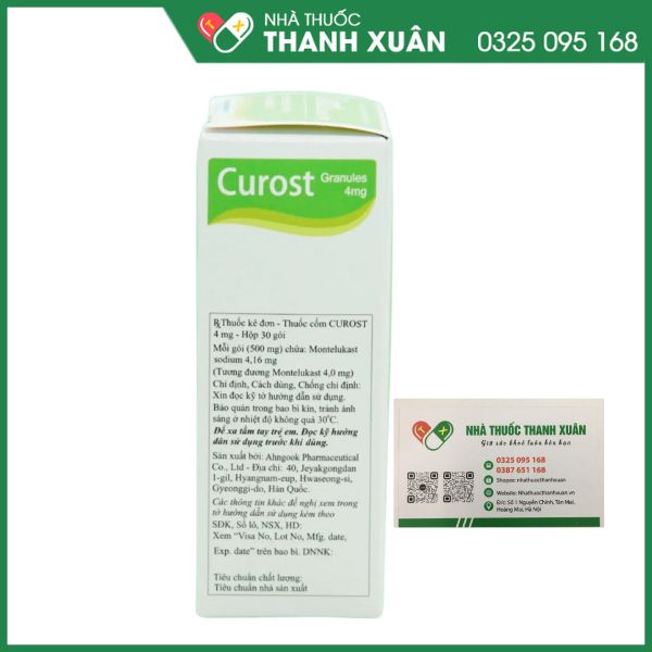 Curost 4mg - Thuốc điều trị và dự phòng hen phế quản